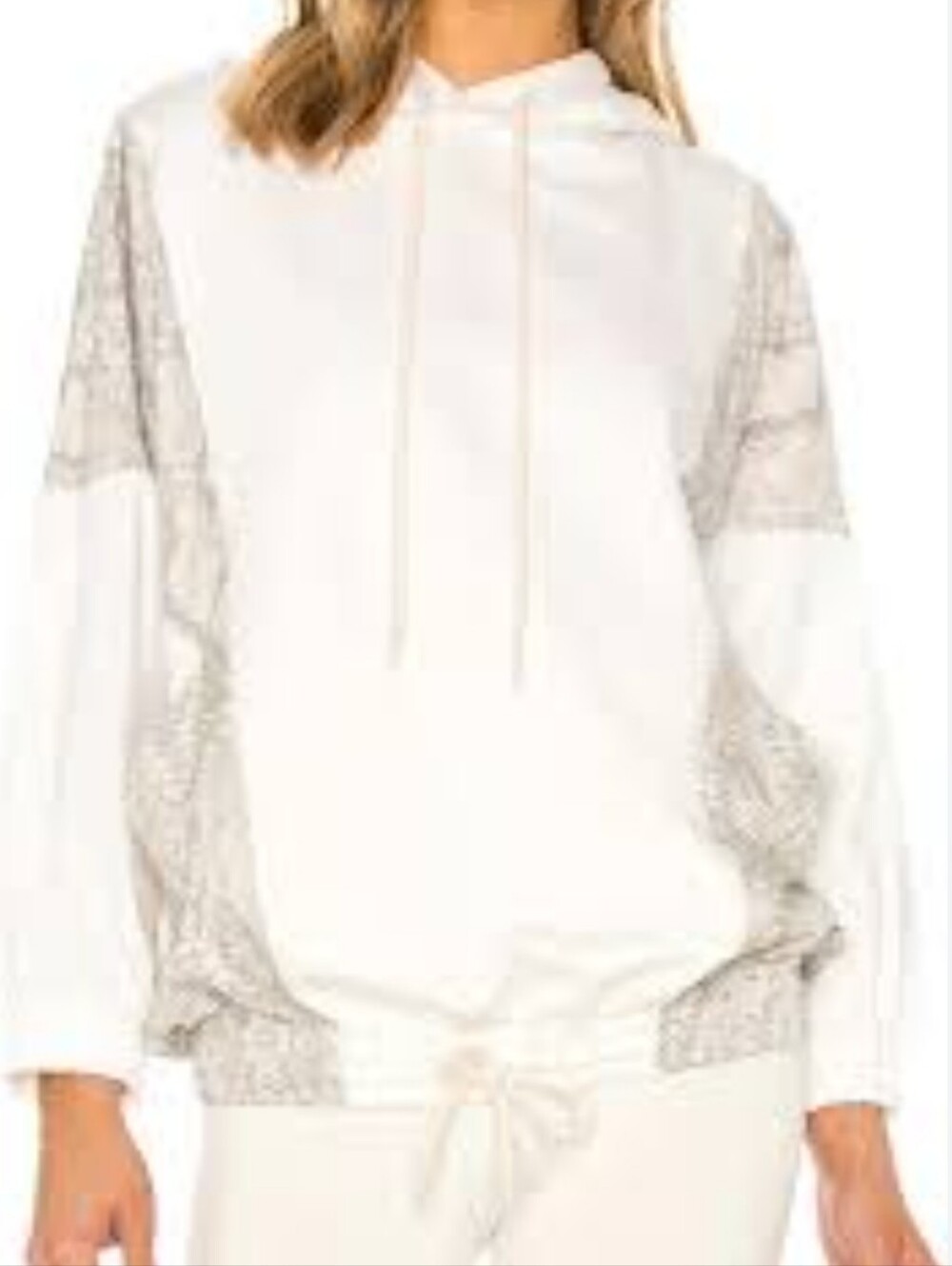 NWT Beach Riot Stella Popover Hoodie In Taupe Snakeskin